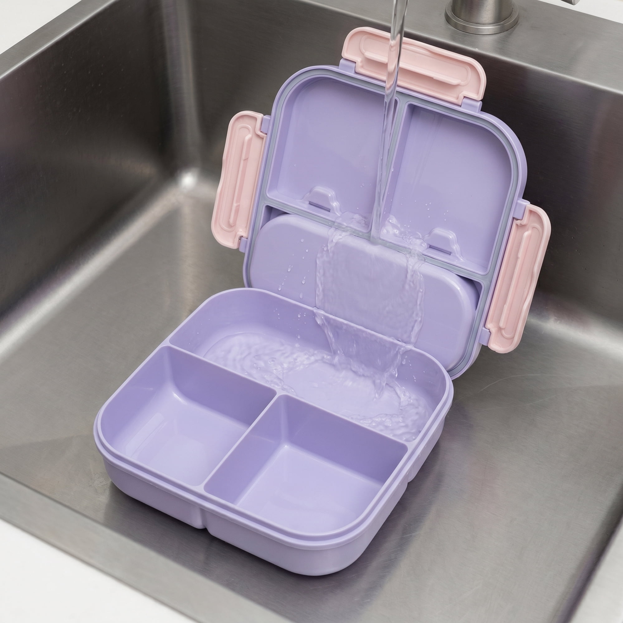 Unique Bargains Leakproof Meal Lunch Bento Box for Work Purple
