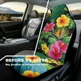 thumbnail image 4 of Yuyamidu Tropical Hibiscus Car Seat Covers Front Seats Only Palm Leaves Car Front Seat Protective Cover Waterproof Seat Covers for Cars Trucks SUVs Auto Interior Accessories, 4 of 7