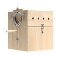 thumbnail image 3 of Casa de apareamiento para loros, caja de apareamiento para loros, jaula de madera para mascotas, nido de loros, de pájaro para canarios, , Colgando A colgando a la derecha, 3 of 8