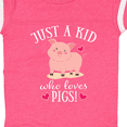 thumbnail image 4 of Inktastic Just a Kid Who Loves Pigs Boys or Girls Baby Bodysuit, 4 of 5