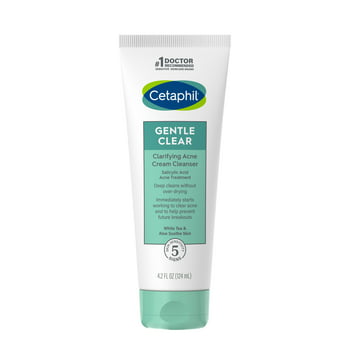 Cetaphil Gentle Clear Clarifying Acne Cream  with 2% Salicylic , Deep Cleans & Treats Acne Prone Skin, Skin Care for Sensitive Skin, 4.2oz
