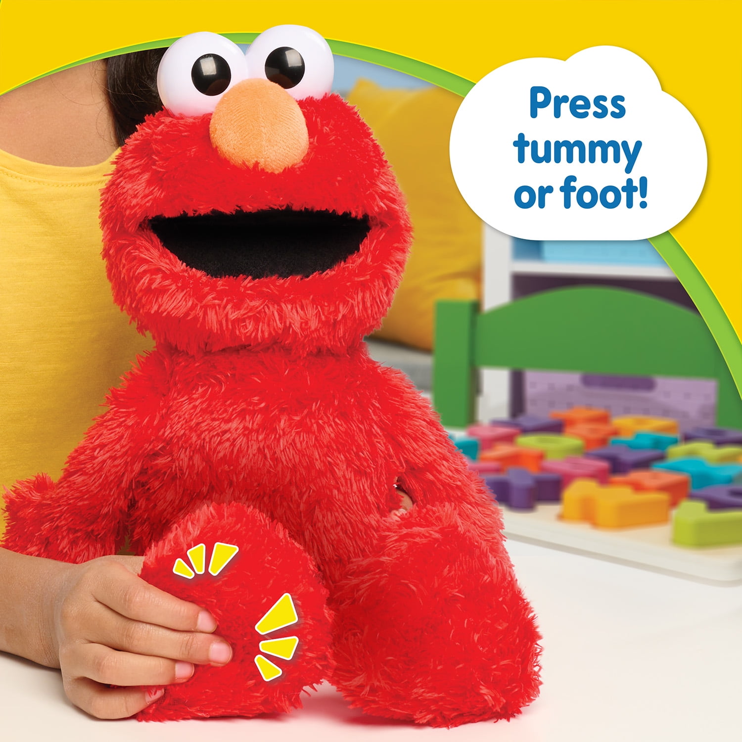 Sesame Street Tickle Me Elmo 13.5inch Plush Doll, Laughs, Wiggles, and Giggles, Red  (图3) Sesame Street Tickle Me Elmo 13.5inch Plush Doll, Laughs, Wiggles, and Giggles, Red  (图3)