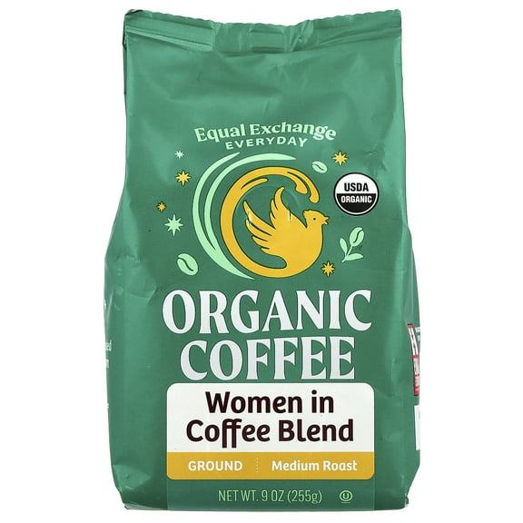 Equal Exchange Organic Coffee, Women In Coffee Blend, Ground, Medium Roast , 9 oz (255 g)
