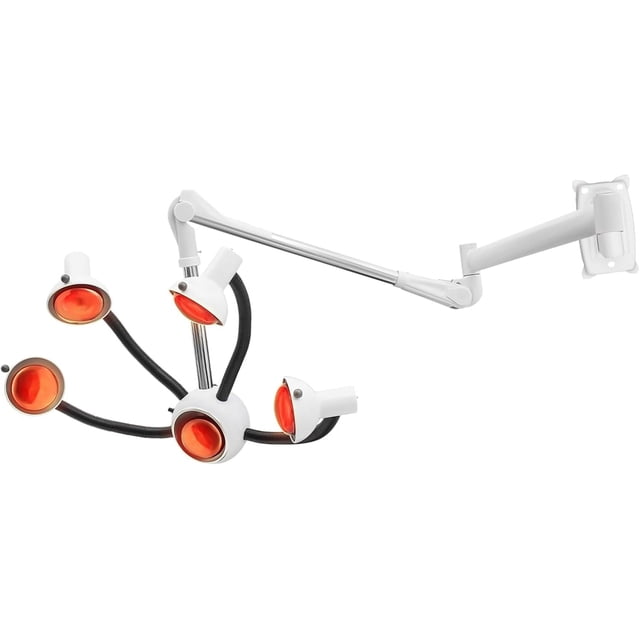 Wall Mounted Hair Dryer with Infrared Heat Bulbs, 5 Heads Multifunctional Salon Hair Color Processor Accelerator Heater Lamp, 750W Professional Infrared Hair Treatment Perm Machine