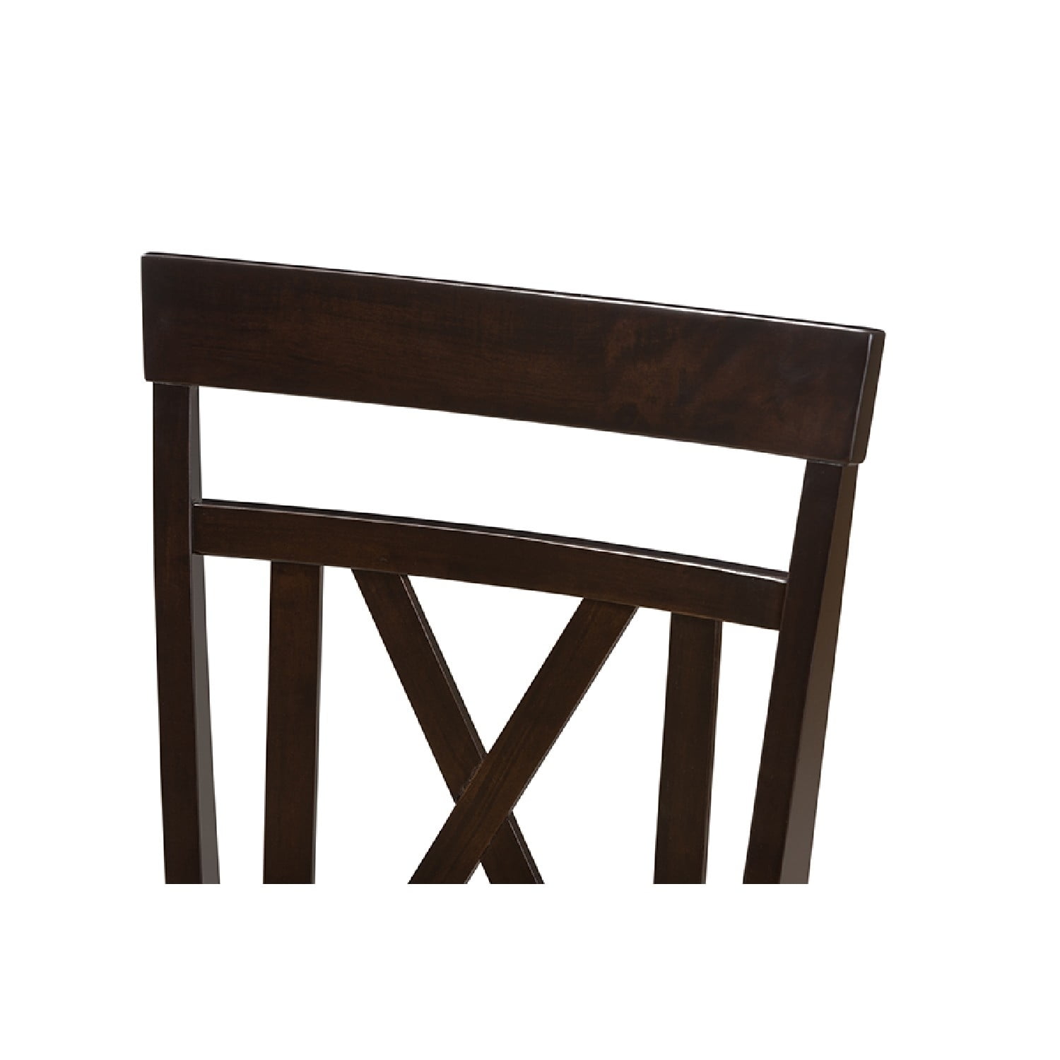 Baxton Studio Rosie Modern and Contemporary Dark Brown Faux Leather Upholstered Dining Chair (Set of 2)