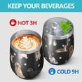 thumbnail image 4 of 12oz Stemless Wine Tumblers Dog Breeds Vacuum Insulated Stainless Steel Travel Tumbler Cups Mug with Lid and Straw for Champaign,Cocktail,Beer with Cleaning Brush, 4 of 5