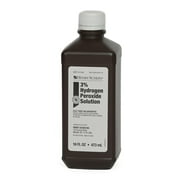 Henry Schein 3% Hydrogen Peroxide Solution - 16 fl oz | USP First Aid Antiseptic for Wounds, Cuts, and Minor Injuries - Pack of 1