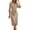 Khaki, variant on Efsteb Button Shirt Dress for Women Fall Fashion Casual Roll Up Long Sleeve Shirt Dress Solid Color Lapel Collar Front Split Dresses With Belt (Khaki,L)