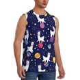 thumbnail image 2 of Kdxio Lama in Space for Men's Muscle T-shirt,Sleeveless for Workout Running Athletic Gym Lounge Casual, 2 of 7