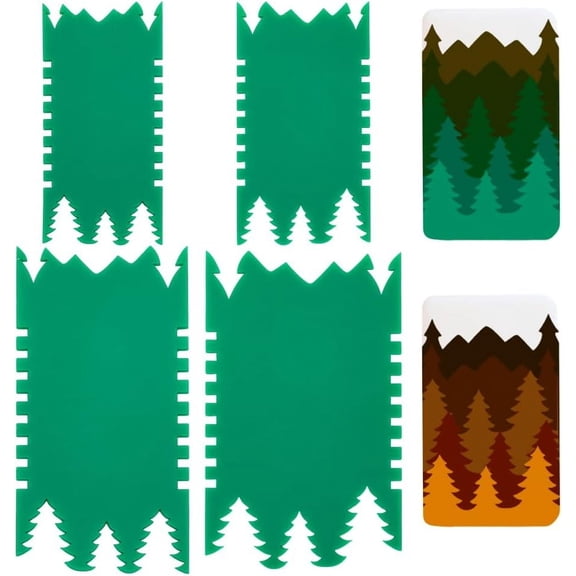 4 PCS Acrylic Soap Template Soap Scraper Shaping Tool Sea Green Acrylic Soap Making Kits Tree Shape Soap Sculpture Tools Soap Shaping Tools for Soap Sculpture Soap Making and Decoration for DIY