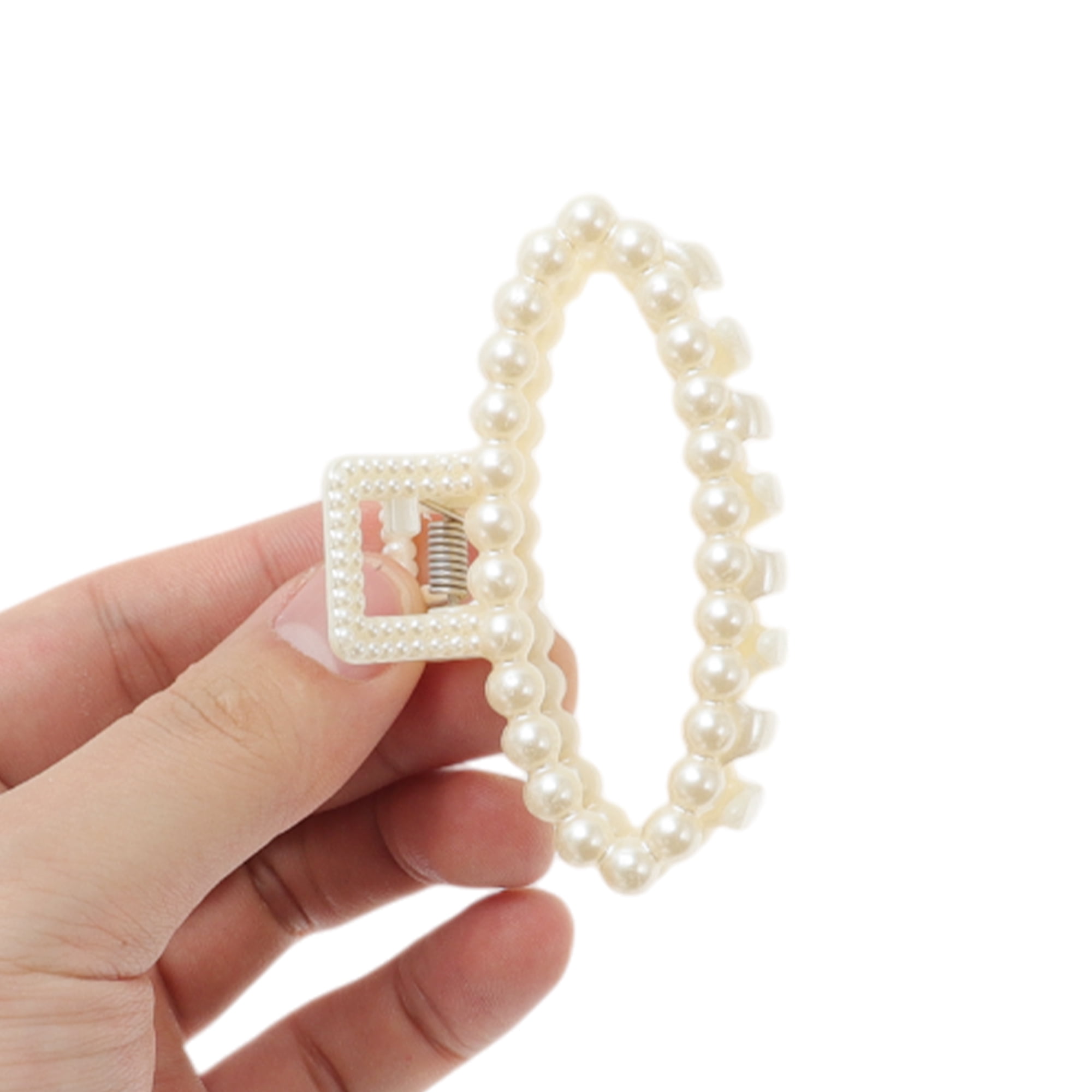 Unique Bargains Multiple Shapes Hair Clips Daily Styling Accessories Oval Faux Pearl