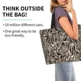 thumbnail image 2 of Honeii Leopard And Zebra1 Print Tote Bag for Women, Foldable Tote Bag Large Shoulder Bag Top Handle Handbag for Travel, Work, 2 of 8