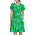 thumbnail image 1 of Vsdgher Pieuvre1 pour Femmes Été 2025 Robes Midi Maxi Décontractées Légères Manches Courtes Col Rond Robe de Plage, 1 of 6