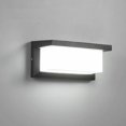 thumbnail image 1 of Luz de pared LED para exteriores moderna 12W a prueba de agua IP65 Iluminación de aluminio antracita Luz de decoración para patio Jardín Patio Pared estrecha Camino Terraza Villa Corredor Blanco frío JAMW Sencillez, 1 of 5