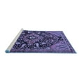 thumbnail image 2 of Ahgly Company Machine Washable Indoor Square Persian Blue Traditional Area Rugs, 6' Square, 2 of 4