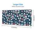 thumbnail image 4 of Disketp Gaming Mouse Pad Dental Seamless Pattern Large Mouse Mat Long Extended Desk Pad Non-Slip Rubber Mice Pads Stitched Edges Thin Pad (11.8x31.5 Inch), 4 of 9