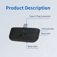 thumbnail image 3 of Blowing Breathing Tester Portable Alcohol Tester Mini Alcohol Detector with Intelligent Interaction Only 7.5g, 3 of 5