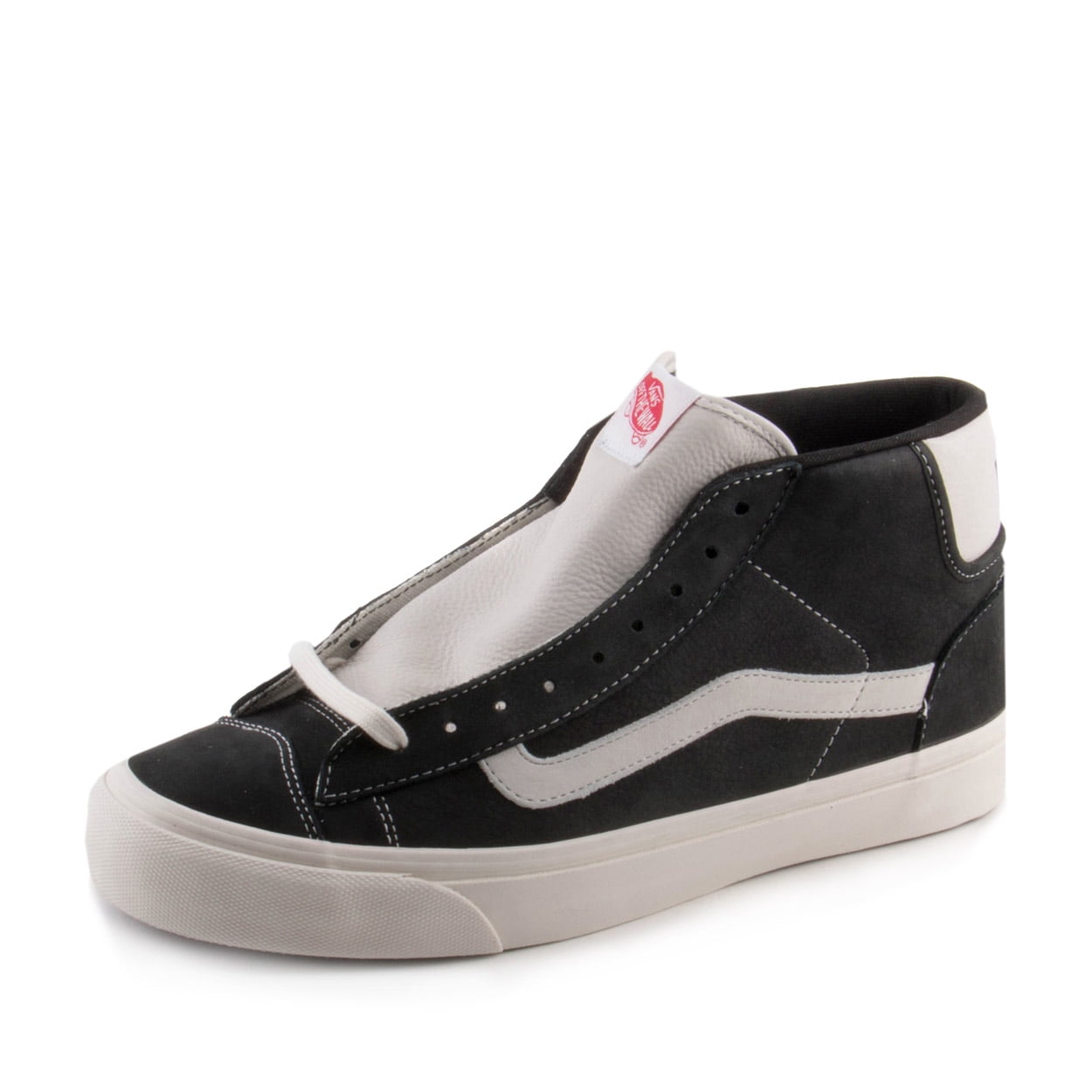 black vans mid