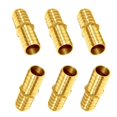 thumbnail image 1 of JoyTube Manguera de latón con conector de púas, empalmador de metales, unión de manguera de púas de 1/2 ", combustible, gas, agua y aire (paquete de 6), 1 of 4