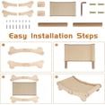 thumbnail image 7 of Curved Cat Scratching Lounge with Sisal Pad, Solid Wood Cat Scratcher Bed, Sofa-Style Furniture for Indoor Cats, 7 of 7
