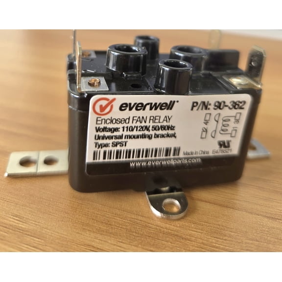 Everwell 90-362 – 110/120V Enclosed Fan Relay with Universal Mounting Bracket. SPST