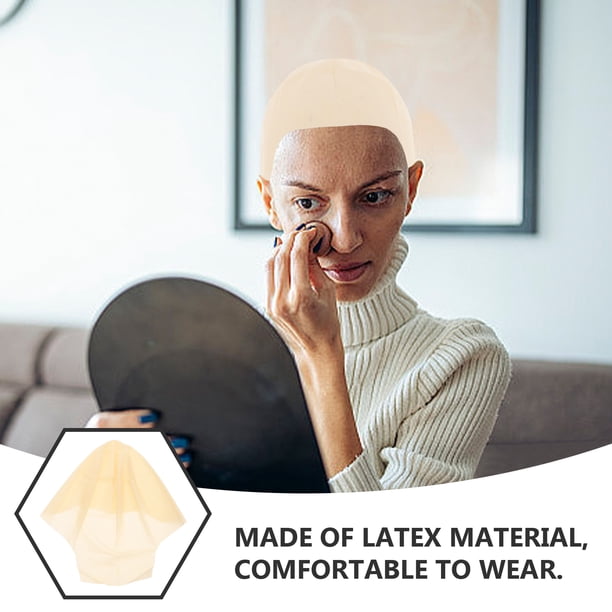 FOUNSHO Perruque Brun Bonnet Chauve en Latex, Hommes Perruque Moine Casquette Chauve, Prêtre Déguisement Accessoires Fête Adultes Vieux Papi Cosplay Maquillage Carnaval Halloween (Brun Clair FOUNSHO Perruque Brun Bonnet Chauve en Latex, Hommes Perruque Moine Casquette Chauve, Prêtre Déguisement Accessoires Fête Adultes Vieux Papi Cosplay Maquillage Carnaval Halloween (Brun Clair