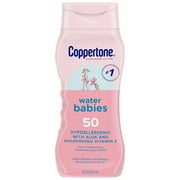 Coppertone WaterBabies SPF 50 Baby Sunscreen Lotion  Sunscreen SPF 50  8 Fl Oz (Pack of 2)