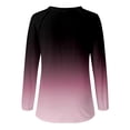 thumbnail image 5 of ESIGTZO Women's Summer And Fall Gradient Blend Long Sleeve T Shirt Fashion Elegant womens shirts Flowy Tunic Blouse Tops Plus Size T-Shirt Top Blouse, 5 of 5