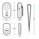 thumbnail image 2 of Nursing Pager Wireless Nurse Call Button for Elderly Monitored SOS Alarm System Portable Alarm Call Bell, 2 of 5