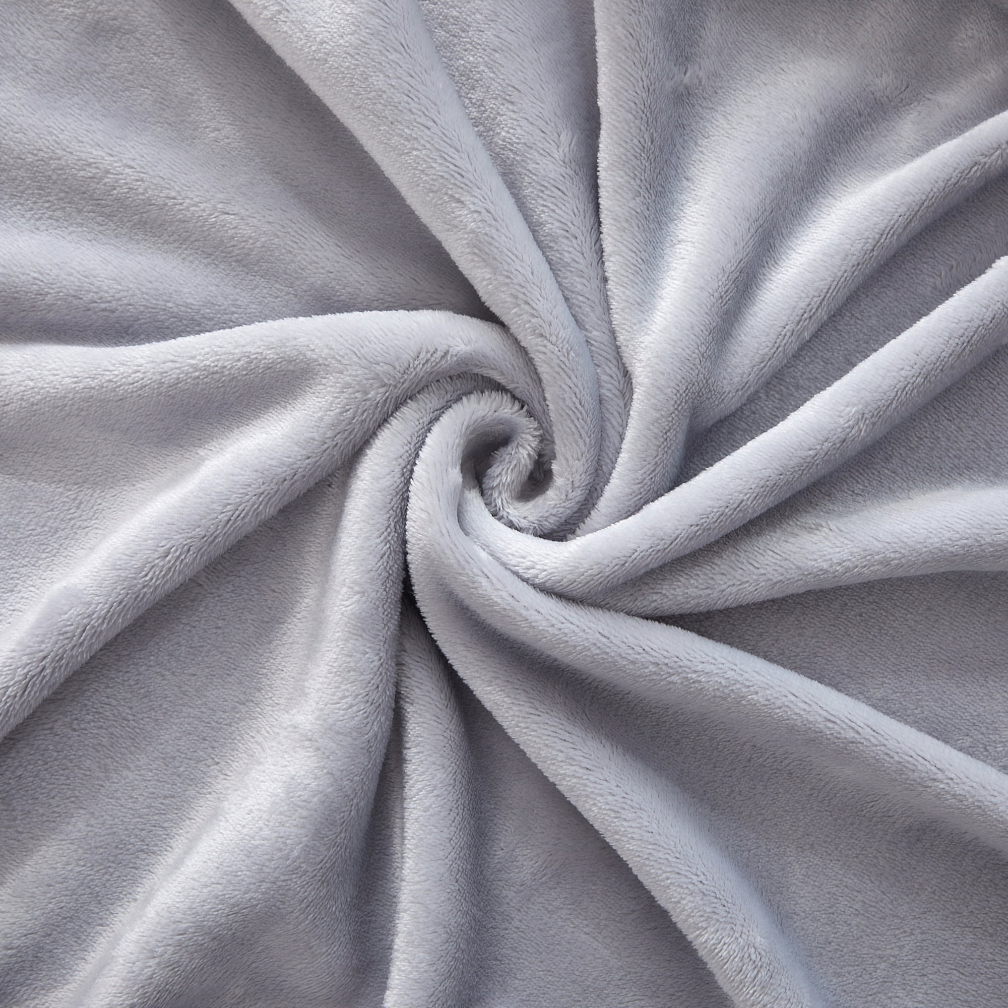 Dearfoams Huge Solid Family Blanket, Grey, 84 x 104 in