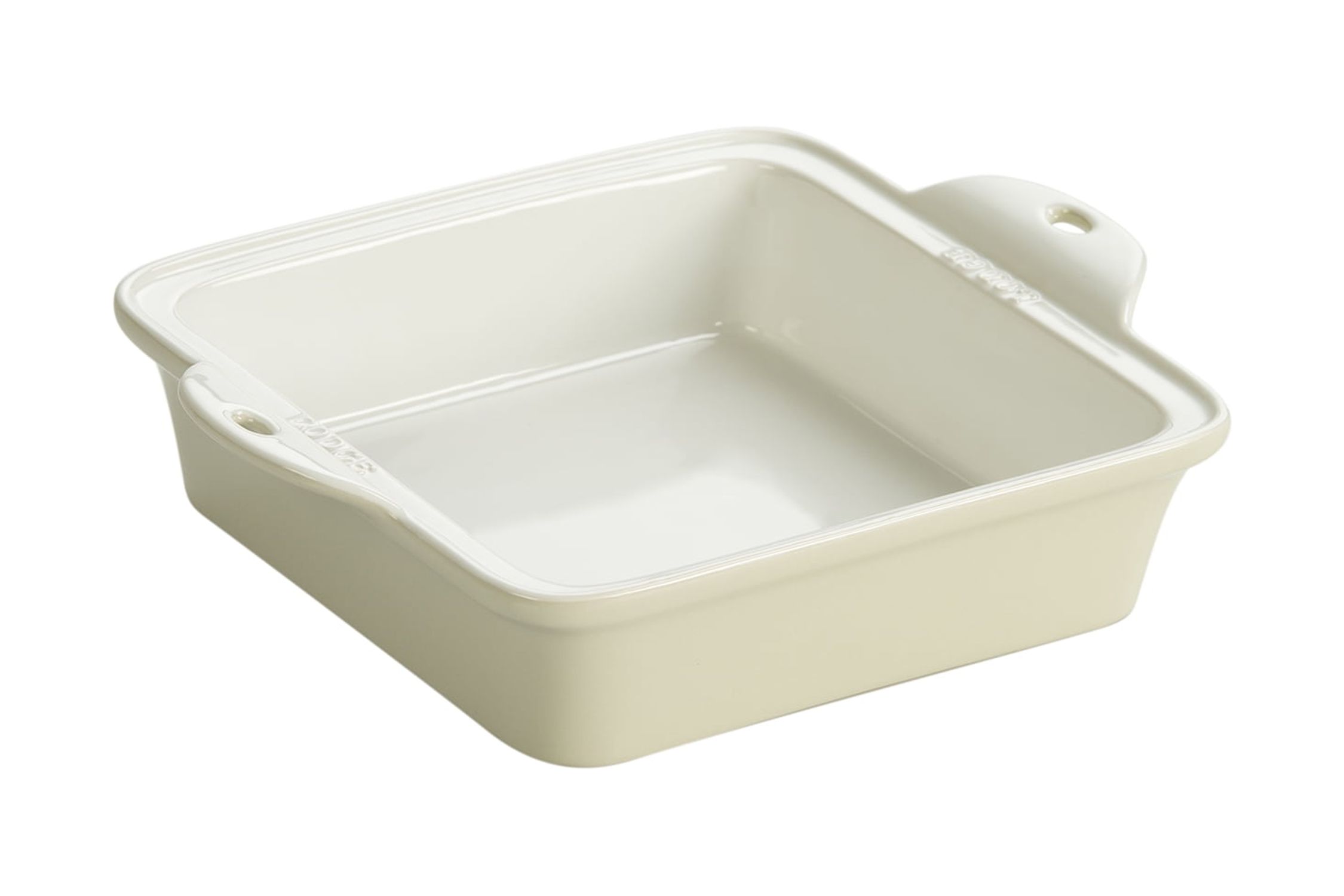 GoodCook Ceramic Stoneware 8x8 inch square cake Pan,, 2 quart white