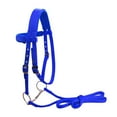 thumbnail image 3 of Brida para caballo duradera, arnés con riendas, cabezada, filete extraíble, cabestro Azul l, 3 of 9