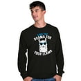 thumbnail image 5 of Save Drama Your Llama Nerdy Funny Long Sleeve TShirt Men Women Brisco Brands S, 5 of 6