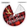 thumbnail image 4 of Faldas para árbol de Navidad a cuadros de 48 pulgadas, tapete para árbol de Navidad para fiestas de invierno, falda para árbol de Navidad para decoraciones navideñas rústicas, 4 of 8