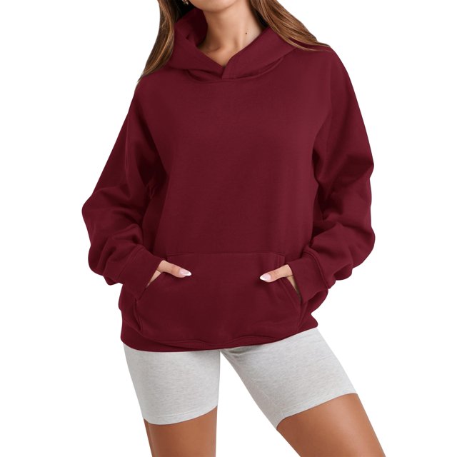 Sudaderas con capucha Anoumcy Comfort sudadera con capucha de forro polar de gran tamaño para mujer