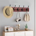 thumbnail image 3 of 10 Pack Rustic Coat Hooks Wall Mounted Heavy Duty Dual Hooks Retro Double Robe Hooks Utility Hooks with Screws for Hanging Coat,, 3 of 5