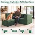 thumbnail image 6 of BEHOST 102.5" L Shaped Modular Sectional Sofa with Extra Deep Seats, Cloud Couch for Small Living Room,Teddy Green, 6 of 9