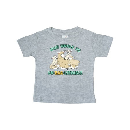 

Inktastic Our Uncle Is Un-BAA-lievable with Cute Sheep Family Gift Baby Boy or Baby Girl T-Shirt