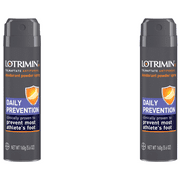 (2 pack) (2 pack) Lotrimin Athlete's Foot Daily Prevention Deodorant Powder Spray, 5.6 oz