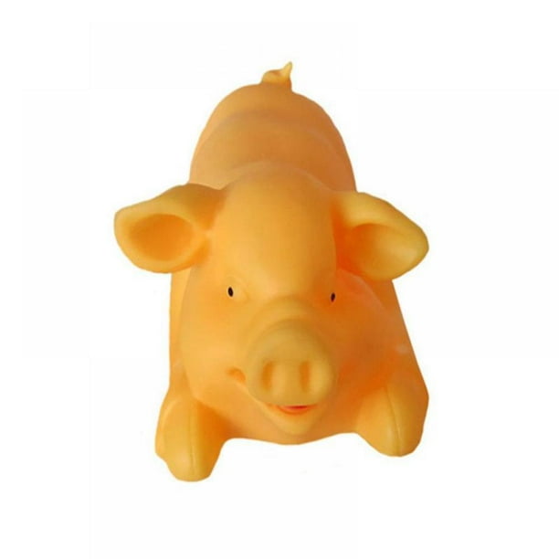 Squeaky Pig Dog Toys, 1 Pack Grunting Pig Dog Toy That Oinks Grunts for Small Medium Large Dogs