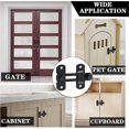 thumbnail image 4 of Stainless Steel Sliding Door Lock for Wooden Gates and Internal Doors, Black Gate Latch with Small Bolt for Garden Use, 4 of 5