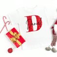 thumbnail image 5 of Camiseta personalizada con inicial navideña para toda la familia, nombre personalizado, mamá, papá, hija, hijo, conjuntos para bebé, tops, ropa para niñas y niños, 5 of 5