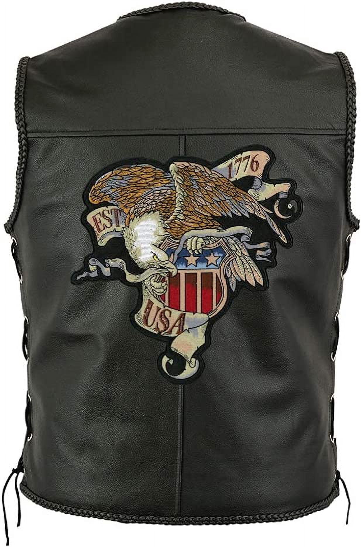 Vintage 1776 Eagle Patch 12" | Declaration of Independence Patriotic Military American Jacket Back Patch USA | Large Embroidered Iron On - by Nixon Thread Co.