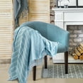 thumbnail image 2 of Ox Bay And Evette Rios Maui Blue Geometric Striped Adult Cotton Throw Blanket, 50" x 60", 2 of 10