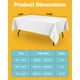 thumbnail image 5 of Mantel blanco Niuara, lavable, 60 x 102 cm, para mesas de 5 pies, 6 unidades, 5 of 7