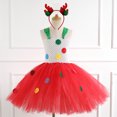 thumbnail image 2 of Felwors Robe de Concours en Tulle pour Filles, Robe de Fête de Noël, Robe à Pois, Ensemble de Bandeau, 2 of 9
