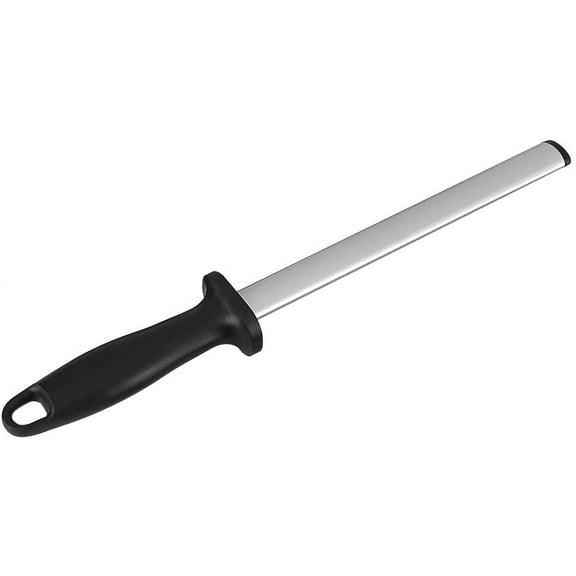 Sharpening Steel, 8 Inch Professional Extra Fine Oval Knife Sharpener Steel Rod Kitchen Coated Honing Steel for Chefs Honing Butcher Knives