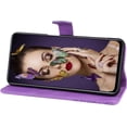 thumbnail image 4 of for Samsung Galaxy S22 Case Butterfly for Women Girls,Vintage Butterflies PU Leather with ID Credit Card Wallet Case Case for Samsung Galaxy S22 Retro Lavender, 4 of 7