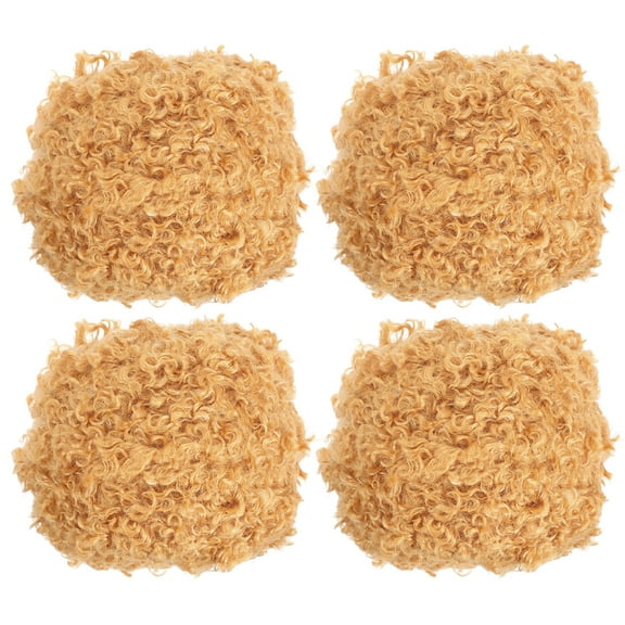 33yds Fluffy Yarn, 4 Skeins Fuzzy Yarn  Faux Fur Yarn Crochet Soft Polyester Plush Fur Eyelash, Orange