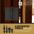 thumbnail image 3 of Embassy 4.5” x 4.5” Ball Bearing Door Hinge Heavy Duty Hinges Oil Rubbed Bronze with Ball Tips, 3 of 7